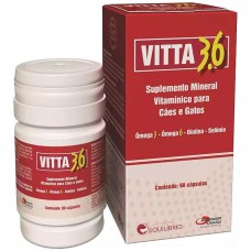 VITAMINA VITTA 3.6 SUPLEMENTO AGENER CÃES GATOS 60 CÁPSULAS